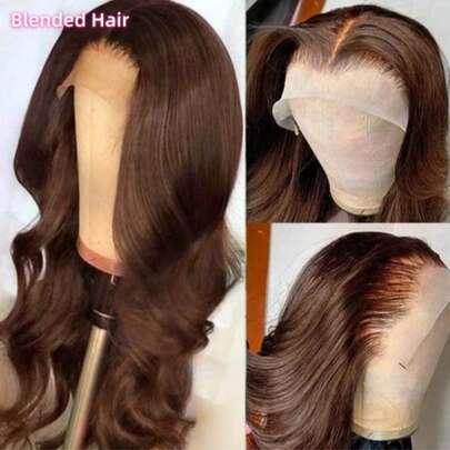 [26-Inch Long Wavy Black Wig] Luxurious 26-Inch Black Long Wavy Wig For Women - Elegant Middle Part, Voluminous Water Wave Texture, High-Temperature Resistant Synthetic Hair, Natural-Looking Full Curly Wig Ideal For Daily Use & Cosplay