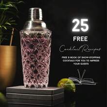 Glass Cocktail Shaker Set - 5 Piece - Silver Martini Shaker Set With Strainer, Jigger, Spoon & Muddler - 16 Oz Drink Shakers Cocktail - Ideal Gift For Home Bar & Drink Trolley Décor - 銀色 - 查看 4