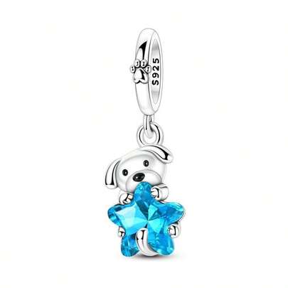 925 Sterling Silver Inspirational Bear Charm Pendant, Suitable For Women DIY Bracelet, Fashion Jewelry Gift For Birthday Party