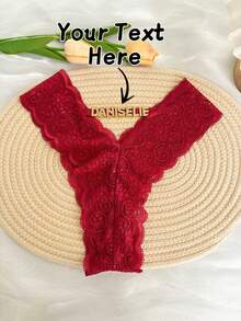 1 chiếc quần lót bikini tanga gợi cảm, dây chéo, đính pha lê và chữ cái tùy chỉnh, quần lót G-string cá nhân hóa, quà tặng cho bạn bè, người yêu, bạn gái vào ngày Valentine, Giáng sinh, Halloween, Lễ Tạ ơn, Sinh nhật, Kỷ niệm. - Nhiều màu - Xem 2