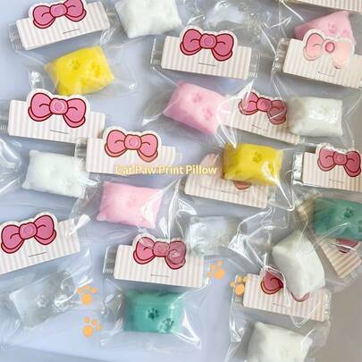 1 pieza Nuevo Cojín de Apretón de Garra de Gato 2026, Cojín de Alivio de Estrés de Rebote Lento Súper Suave con Estampado de Garra de Gato, Regalo de Cumpleaños/Navidad/Festividad