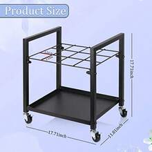 Blueprint Storage Rack Blueprint Holder Metal Blueprint Storage Cart with Wheels 12 Slots Roll File Holder for Home Office School to Storage Blueprint Poster Architectural Plan - Negro 12 ranuras - Ver 2