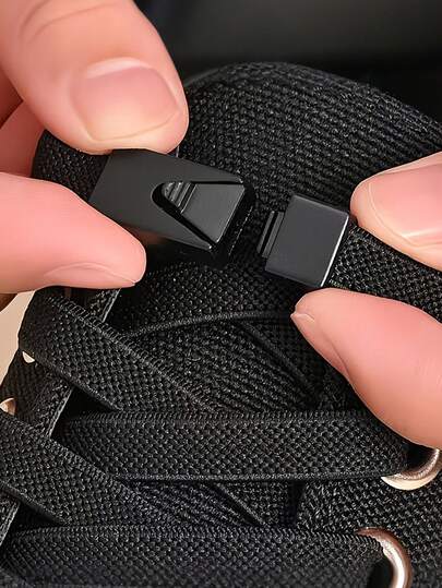 Cordones sin atar, estilo holgado, con 2 hebillas metálicas, cierres elásticos planos y redondos para cordones, adecuados para cualquier tipo de zapato, ligeros y de moda, ajuste de tensión regulable, diseño antideslizante de hebilla, fácil de poner y quitar, adecuados para uso diario y ocasiones especiales, regalos navideños, accesorios esenciales para zapatos