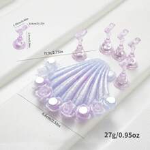 美甲练习架、贝壳美甲训练底座、美甲练习支架、美甲设计展示架、美甲护理工具 - 彩色 - 查看 13