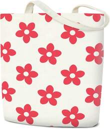 Euuztu Canvas Tote Bag Women, Aesthetic Shopping Bag Foldable Bag Reusable Tote Bag, Gifts Friends - 復古藍條紋 - 查看 9