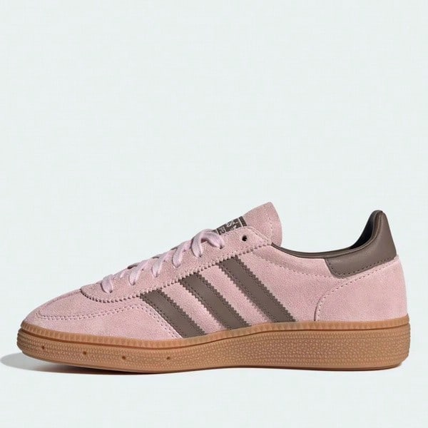 ADIDAS HANDBALL SPEZIAL JUNIOR LIGHT PINK WITH BROWN STRIPES GOOD QUALITY SHOES 100% ORIGINAL PRODUCT FAST DELIVERY REF JH6190 - Hồng và nâu - Xem 1
