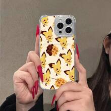 Estampado de Pichu con waffles, adorable y delicioso. Esta elegante funda es compatible con Samsung, Apple, OPPO, , etc. Fabricada en TPU flexible, resistente a golpes y arañazos, ofrece una excelente protección contra caídas y un agarre cómodo. Es un regalo ideal para familiares, amigos y seres queridos, ideal para festivales, fundas para iPhone, tarjeteros, San Valentín y . - transparente - Ver 6