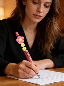 قلم حبر جاف مزخرف بالخرز الزهري المخصص، قلم حبر جاف للعودة إلى المدرسة المخصص، تجديد الربيع، عيد الأم، عيد الحب، هدية عيد، علبة هدايا، هدية إبداعية للأزواج، متعدد الوظائف، زخرفي، قابل لإعادة الاستخدام، حديث، ملون، جميل، رجعي، بطراز كرتوني، مناسب للموظفين والعملاء والطلاب، مناسب للأعراس والأعمال والمكاتب والأعياد والمدارس والمستلزمات المدرسية - متعدد الألوان - مشاهدة 9