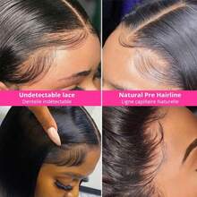 Bob Wig 13x4 HD Lace Front Wigs Human Hair 180 Density Bone Straight Human Hair Wig Glueless Bob Wig Human Hair 13x4 HD Transparent Lace Frontal Wigs For Women  Brazilian Virgin Short Bob Human Hair Lace Frontal Wig With Baby Hair For Women Natural Black Color - Natural Black - Xem 11