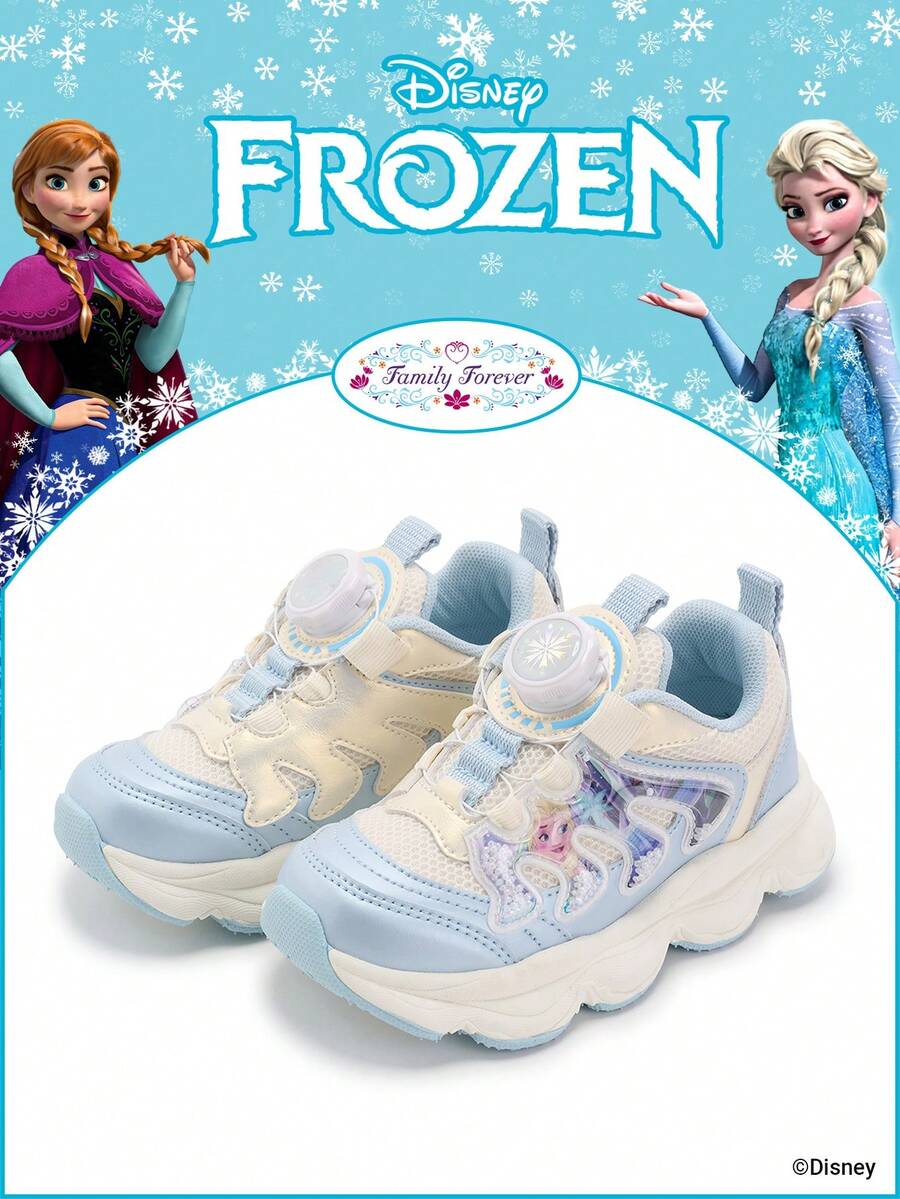 Disney 1 đôi giày thể thao trẻ em chủ đề Frozen, bao gồm giày công chúa , công chúa Anna và công chúa Arendelle, thích hợp cho sinh hoạt hàng ngày, các hoạt động thể thao ngày lễ và ngoài trời. Thoải mái, đế chống trơn trượt, thoáng khí. - Màu xanh nhạt - Xem 1