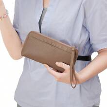 1件装女士时尚长款纤薄拉链钱包手提包卡包零钱包手提包长款钱包女士钱包手拿包钱包母亲节礼物邮轮必备可爱小物钱夹 - 彩色 - 查看 5