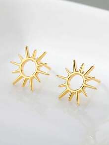 Women's Hollow Sun Anklet, Stainless Steel Bracelet, Retro Sunflower Anklet, Bohemian Style Jewelry, Gift For Valentine's Day, Mother's Day - Stainless Steel Anklet - View 9