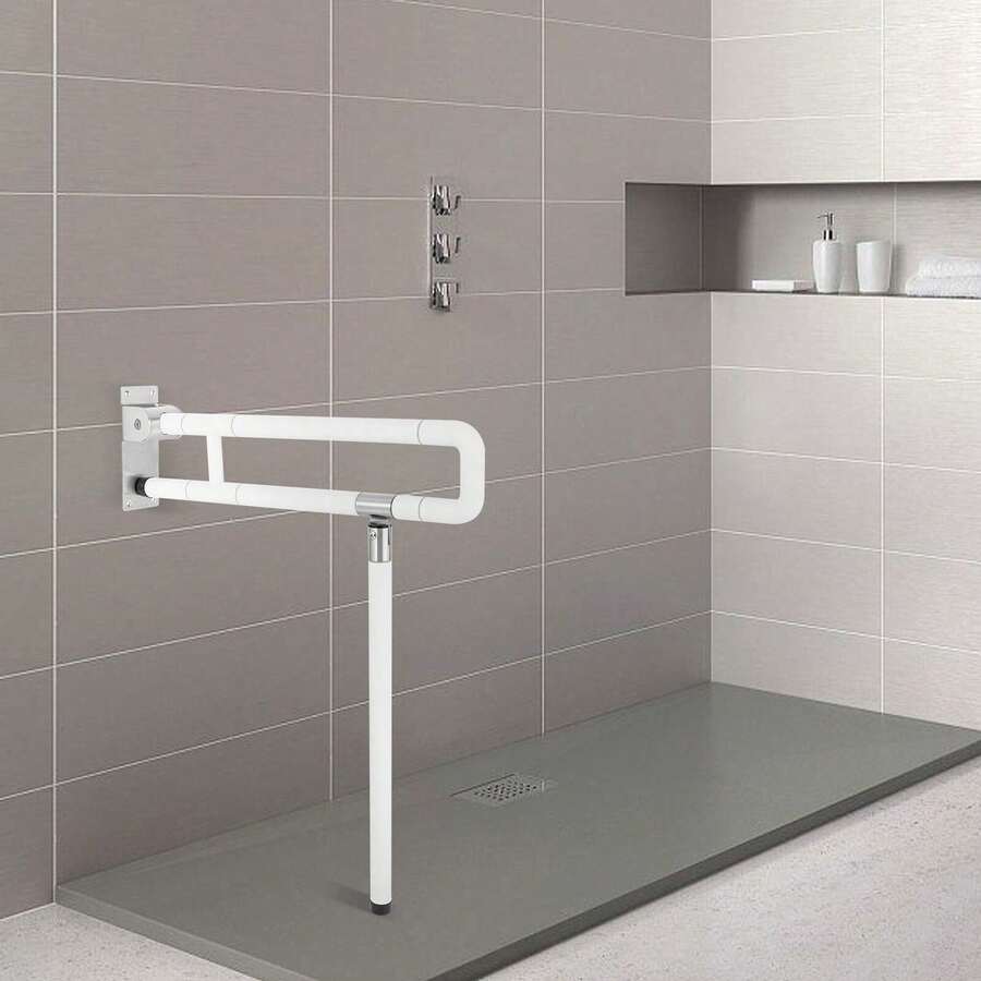 Folding Handicap Grab Bars Rails Toilet Handrails Bathroom Support Safety Rail - Default - View 1