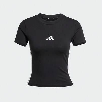 Adidas 女款 W 3S SJ BABY T 短袖针织无领短袖T恤 TJC8325