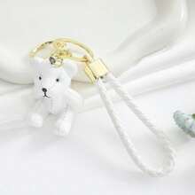 1pc Resin Plush Bear Keychain Pendant Ornament Keyring Creative Accessory - Multicolor - View 15