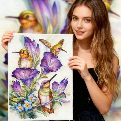 SNA 2026 New Style Cross Stitch Kit Crafts Bird Butterfly Full DIY Thread Printed Canvas Embroidery Scenery Mosaic Home Decor Diy Kit Crafts Embroidered Embroidery Kit Cross Stitch Kits Crochet Kit Punch Needle Kit Sewing Accessories Sewing Kit Embroidery Thread Craft Kit Stitch Stuff Sewing Patterns Crochet Craft Supplies Embroidery Kit Beginners Sewing Pattern