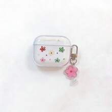 Floral Design Transparent Earphone Case, Protective Shockproof Cover Suitable Compatible With Apple Bluetooth Earphones - Clear - View 12