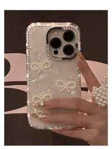 1pc Luxury Electroplated Rhinestone Edged Shiny Star Transparent Full Body Shockproof Phone Case, Compatible With IPhone 17/17 Air/17 Pro/17 Pro Max, 16, 16 Pro, 16 Plus, 16 Pro Max, 15, 14, 14 Pro Max, 13, 12, 11 - Kiểu 3 (1 chiếc) - Xem 24