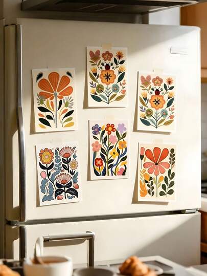 12pcs Medieval & Modern Floral Greeting Cards, Hand-Drawn Flower Cards With 6 Cards & 6 Envelopes, Suitable For Gifting To Friends, Teachers, Colleagues | Thank You, Birthday, Holiday, Sympathy, Wedding