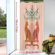 Leopards Shower Curtain For Bathroom, Waterproof Washable , Pink Leopards Animal Housewarming Gift, Boho Chic Shower Curtain Gift - F - View 5