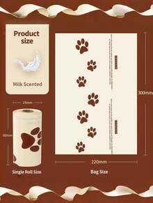 1 Set Disposable Portable Poop Bag, Milk & Chocolate Scented, Material - Multicolor - View 4