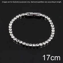 1条4毫米不锈钢网球链手链，男女皆宜的嘻哈风格，立方氧化锆水晶串珠饰品 - 手鍊 - 查看 11