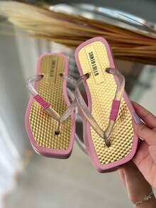 Women's Adult Laminated Flip-Flops - Bestseller - LIGHT PINK - View 2