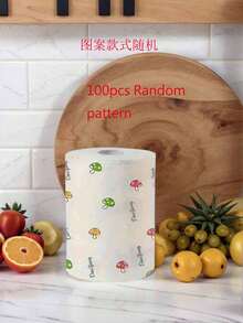可水洗厨房纸巾，家居用品，高吸水性，不粘连，卷筒式设计，耐用涤纶材质。适用于厨房、汽车、客厅、浴室、卧室，也是旅行必备。方便整理厨房用品。这款价格实惠的纸巾还可以作为厨房装饰品（图案随机）。 - 彩色 - 查看 14