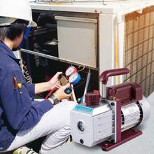 Vacuum Pump 4.5CFM Vacuum Pump HVAC Single-Stage Rotary Vane Vacuum Pump 1/3HP 5PA Ultimate Air Conditioning Refrigerant Vacuum Pump - Red - View 1