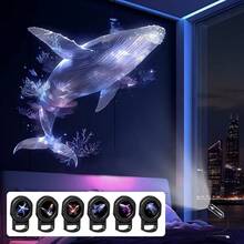 Creative Dreamy Pattern USB Projector Lamp, Portable Transparent LED Mood Night Light With Built-In Whale, Butterfly, Jellyfish And Starfish Projection Functions, Suitable For Various Surfaces: Walls, Floors, Ceilings, Etc., Birthday Gift - Black - View 2