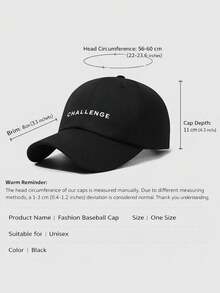 Women's Classic Embroidered Casual Versatile Baseball Cap - Black - View 5