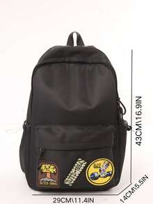 High-Quality Backpack, Suitable For Middle/High School Students, Casual Commute & Travel, Large Capacity, Fashionable Design, Unisex - Black Star - View 8