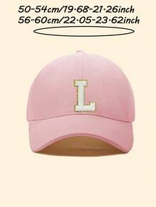 1pc Kids 26 Letter Pattern Baseball Cap, Toddler Boys Girls Sun Hat, Suitable For Outdoor Daily Wear, UV Protection - Pink - View 7