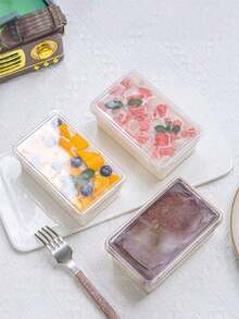 Hộp đựng bánh Tiramisu ngàn lớp trong suốt 10/20/30 chiếc, hộp đựng bánh mousse tráng miệng không có nhãn dán, đồ dùng cắm trại, đồ dùng tiệc tùng, tụ họp bạn bè, bữa tối gia đình. - trong suốt - Xem 7