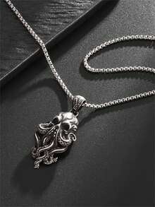 1件新款时尚复古创意章鱼海怪头吊坠项链男女通用个性化饰品 - 時尚 - 查看 5