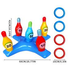 充气篮球架套装，成人户外游泳池篮球架水上派对充气篮球架 - 多色 - 查看 9