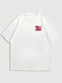 Men's Casual Versatile Tom And Jerry Element Printed Short Sleeve T-Shirt - White - View 2