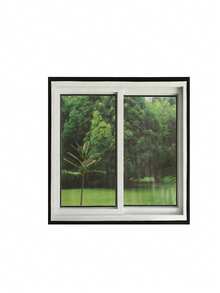 1片黑色自粘防蚊网，家用DIY窗帘纱窗 - 黑色 - 查看 12