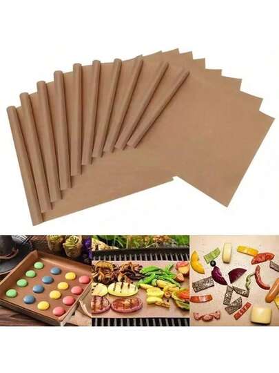 5pcs Heat Resistant Reusable Baking Mat Non-Stick Oven Liner