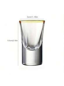 6 peças/12 peças, 15ml/0,5oz Mini Copos de Licor com Borda Dourada, Adequado para Bar, Pub, Clube, Restaurante e Uso Doméstico, Taças de Vinho de Casamento, Taças de Vinho para Festa - Multicolorido - Visão 9