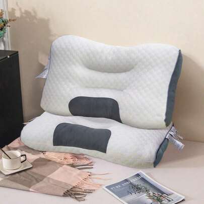Almohada de masaje de soja - almohada de cuello para aliviar el dolor de sueño, almohada ortopédica para aliviar el dolor de cuello, almohada ortopédica para el cuello, ideal para dormir en la espalda, dormir en la espalda y en los lados, almohada ergonómica