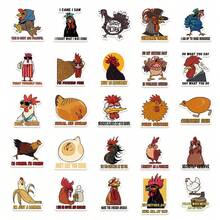 50pcs Funny Chicken Stickers, Cartoon Hen Waterproof Stickers Suitable For Laptop, Skateboard, Guitar, Fridge, Luggage, Helmet, Phone, Computer, Scrapbook, Party Supplies And School Rewards - 50pcs/set - View 8