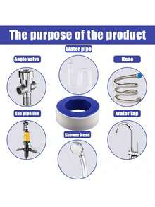 用于燃气、消防、卫生和热水密封的加厚粘合层聚四氟乙烯胶带 - 均碼 - 查看 3