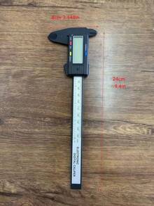 1pc 0 - 6" / 0 - 150mm Digital Caliper Measuring Tool Electronic Micrometer Caliper Electronic Digital Caliper Carbon Fiber Dial Vernier Caliper Gauge Micrometer Measuring Tool Digital Ruler - 黑色 - 查看 7