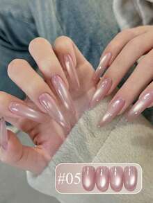 10毫升 Pure Desire 粉色系列 情侣猫眼凝胶指甲油 2026 新款流行 闪烁高光裸粉色玻璃珠金色灯光美甲 情人节美甲 粉色美甲 - 彩色 - 查看 13