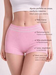 Kit Of 4-Pack Of Imported Women's Ribbed Short Briefs With High Waist. - Multicolor - View 6