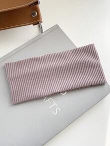 1pc Minimalist Knitted Wide Striped Elastic Headband, Fashion Hair Hoop For Women, Anti-Slip For Washing Face & Makeup Fashion Hair Accessories Women Hair Band - Multicolor - View 11