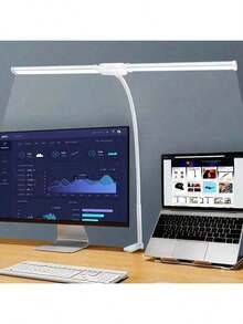 Đèn bàn LED kẹp hai đầu cổng USB, có kẹp, cánh tay cổ ngỗng điều chỉnh được, đèn bàn LED bảo vệ mắt, đèn màn hình máy tính, 10 mức điều chỉnh độ sáng, 3 chế độ nhiệt độ màu, phù hợp cho đầu giường, văn phòng, bàn làm việc, đọc sách và các không gian khác - 3 màu - Xem 11