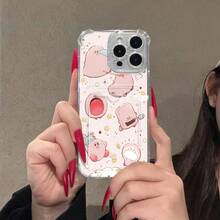 Cute Pink Creatures Transforming Into Various Objects. This Stylish Phone Case Is Compatible With Samsung, Apple,  OPPO, ,And So On.Made Of Flexible TPU Material,Shock-Resistant,Scratch-Resistant, It Offers Excellent Drop Protection And A Comfortable Grip. It's An Ideal Gift For Family, Friends, And Loved Ones, And A Perfect Choice For Festivals,Fundas Para ,Cardholder  Cases,Valentine's Day,Quick Ship Items - 無色 - 查看 6