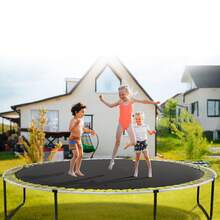 Replacement Trampoline Mat, Jumping Mat Fits 15ft Frame, Universal Jumping Mat For 15ft Round Trampoline, Reinforce UV-Resistant Mat With Spring Tool & Durable V-Rings, Fit 7" Spring Length - 15-inch Length, 7-inch Diameter - View 1